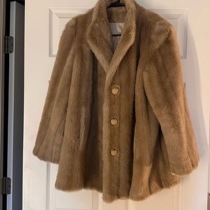 Vintage 50s Tissavel France Faux Fur Coat (Excellent Condition)